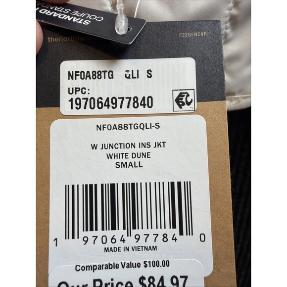 Brand New The North Face Women's Junction Insulated Jacket White Dune Size Small - Picture 5 of 7